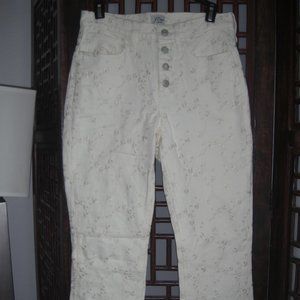 NEW J. Crew Billie Demi Boot Crop Eyelet Jeans